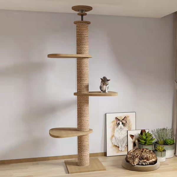 Solid Wood Column Cat Climbing Frame Tree Toy Multiple Options