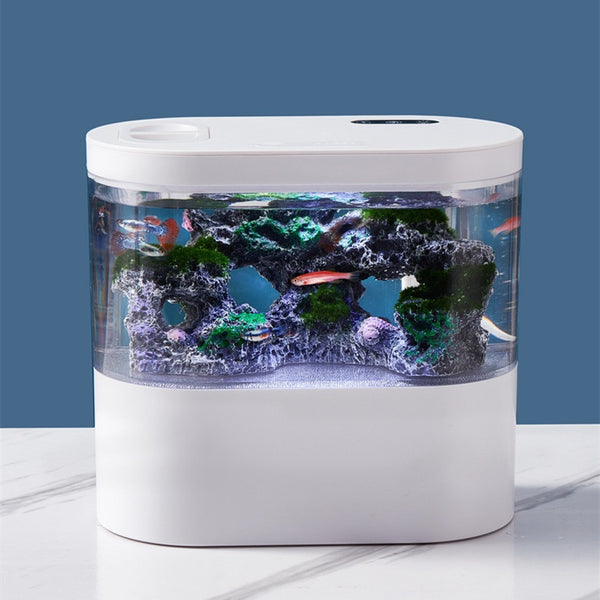 Aquarium Ecological Landscape Desktop Self-circulation Mini Fish Tank